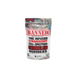 BANNED STRAWBERRY NERDLESS GUMMIES 200MG | 4 PACK
